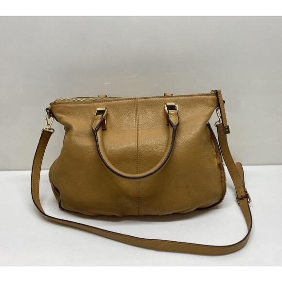 VINCE CAMMUTO EUC PEBBLED LEATHER SATCHEL CROSSBODY BAG - Picture 1 of 9